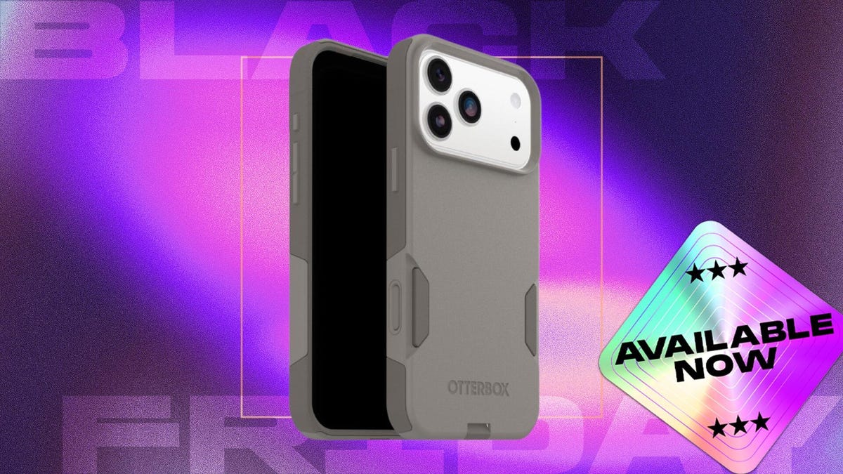 Otterbox iPhone 17 Pro case on purple background