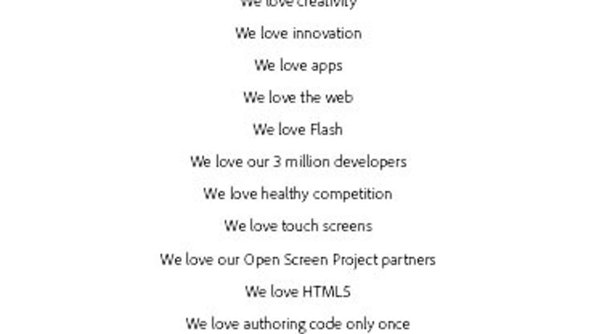 Adobe ad promoting Flash