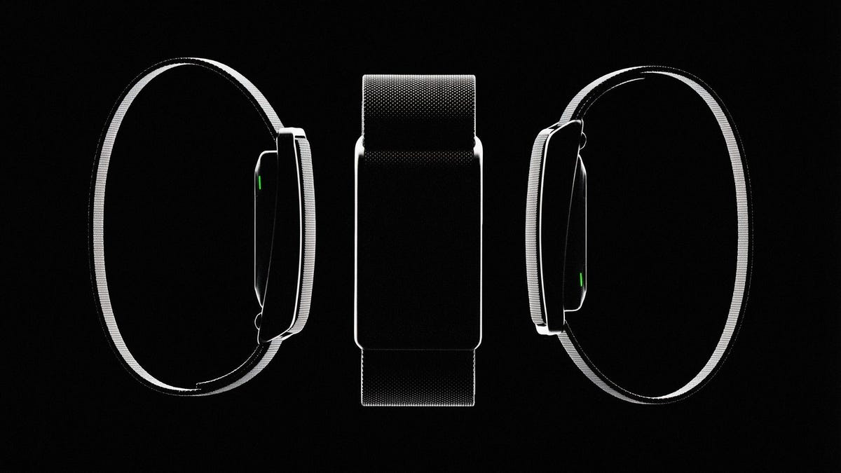 Three different profile views of the wearable from Speediance.