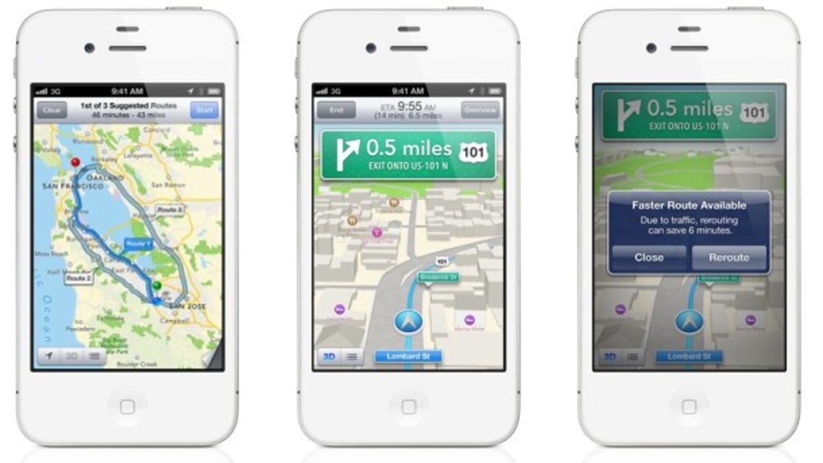 Apple's Maps feature in iOS 6.