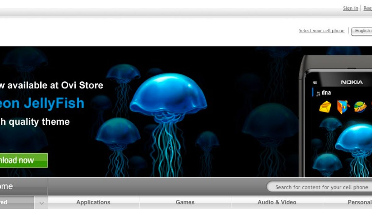 Nokia's Ovi Store online.