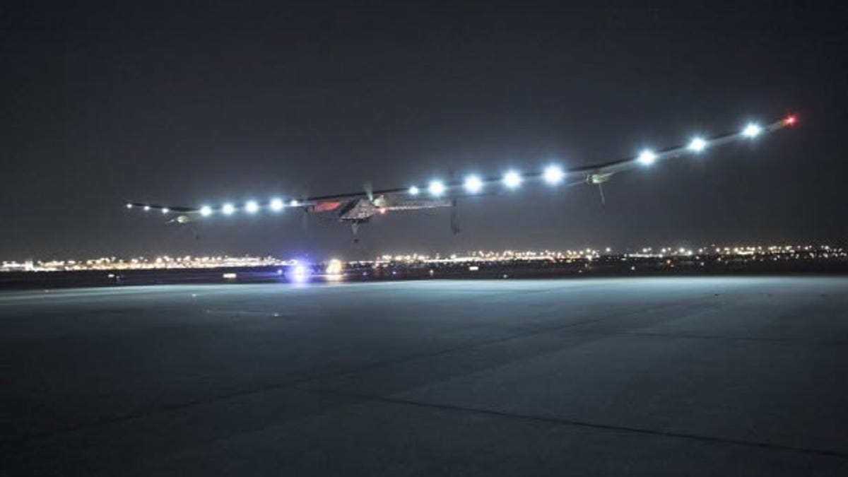 The Solar Impulse lands in Texas.