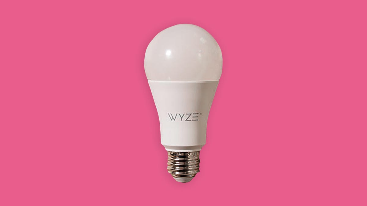 Wyze Bulb on a pink background