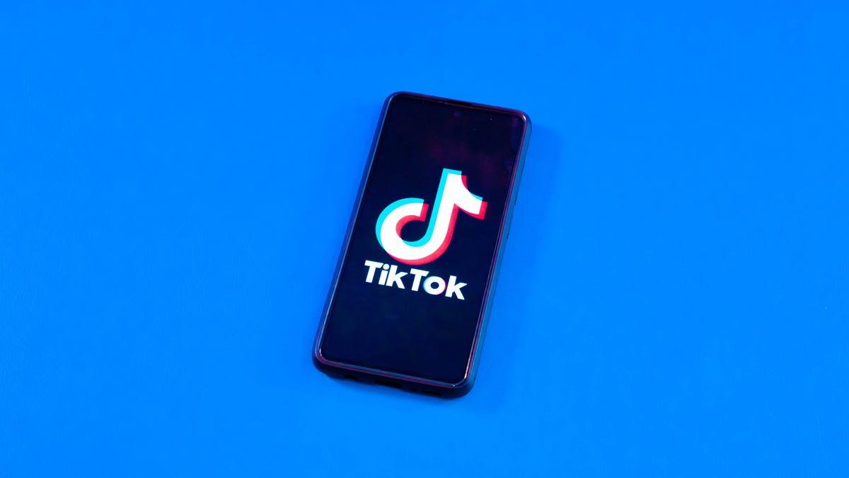 TikTok logo on a phone screen