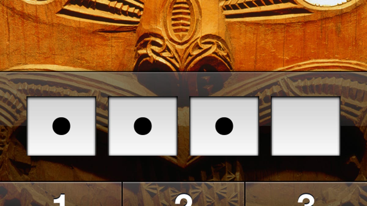 Enter Passcode screen on iPhone 5