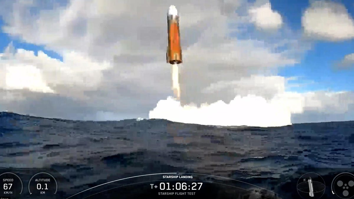 Starship 3 as it takes off.