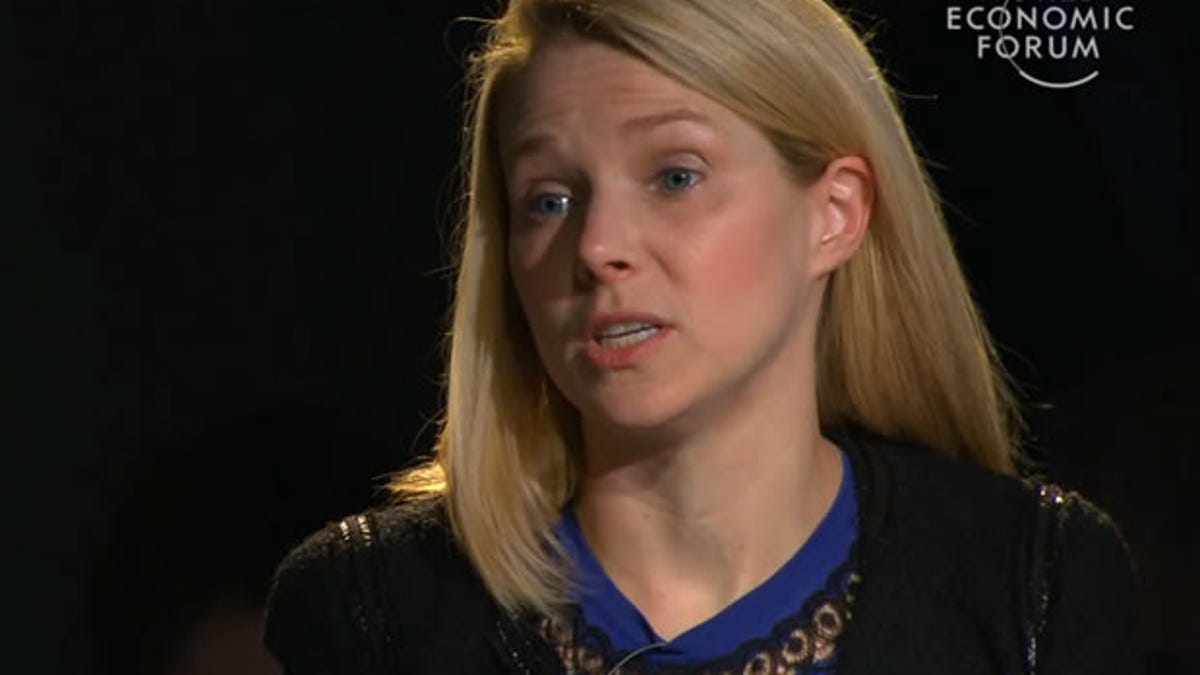 Marissa Mayer talks tech at the World Economic Forum's meeting in Switzerland.