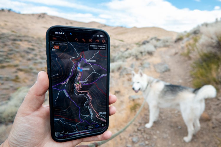 CalTopo hiking app
