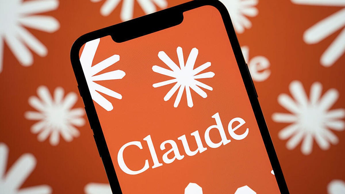 The Claude AI logo is displayed on a smartphone screen with a multitude of Anthropic language model logos in the background.