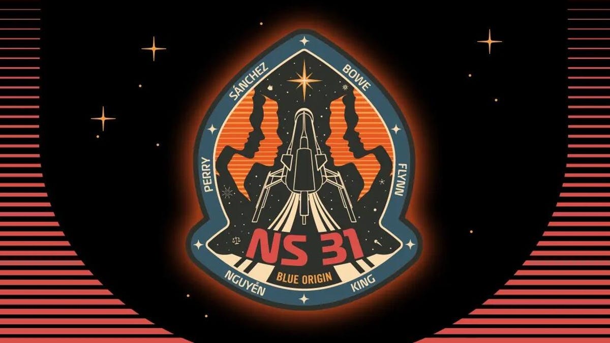 The mission patch for Blue Origin's NS31 mission to space