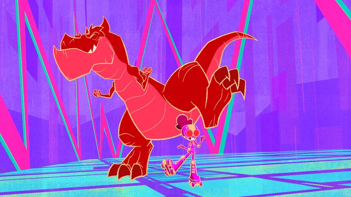Devil Dinosaur and Moon Girl dancing