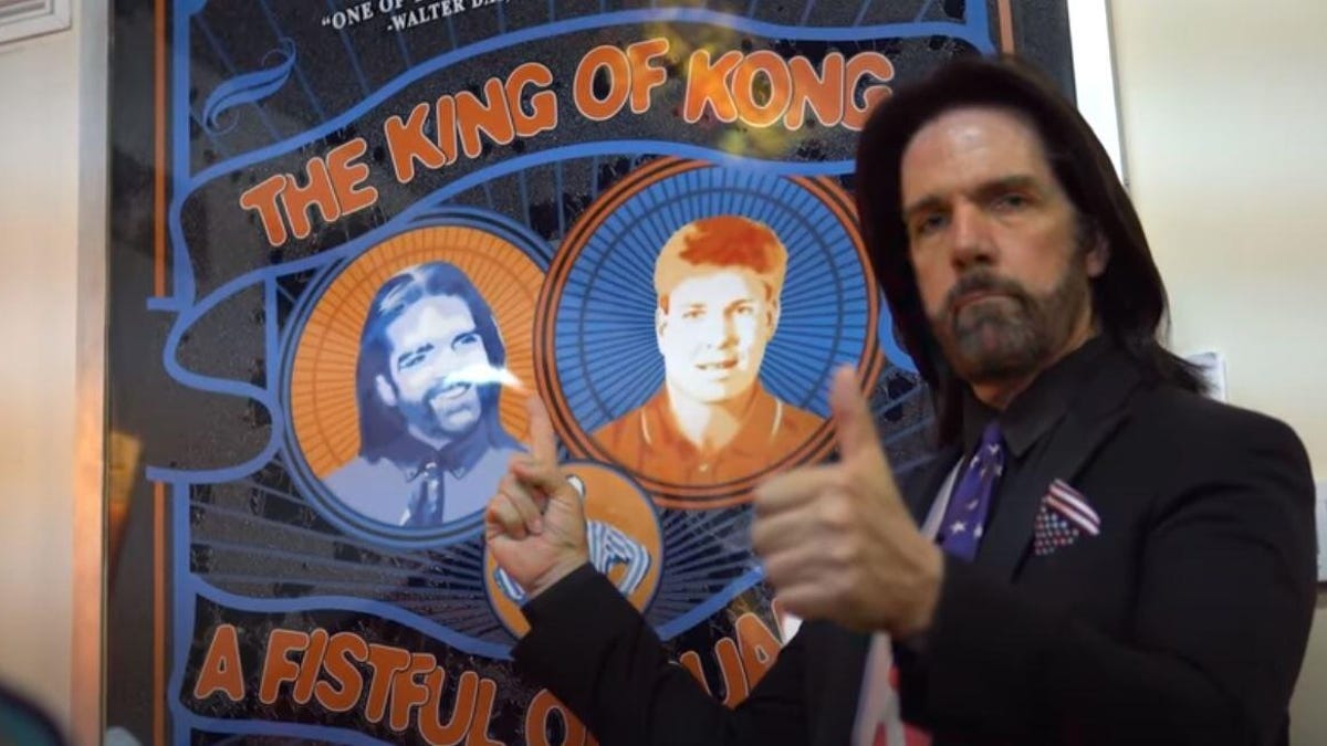 A picture of Donkey Kong and Pac-Man record-holder Billy Mitchell.