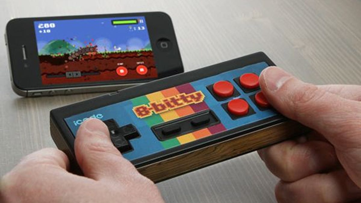 The iCADE 8-Bitty controller will work with most Android and iOS devices.