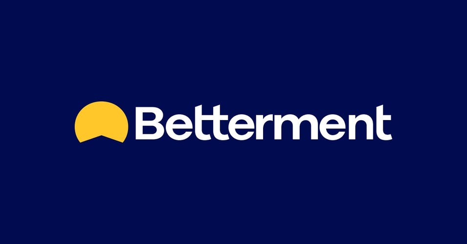 Betterment logo against blue background