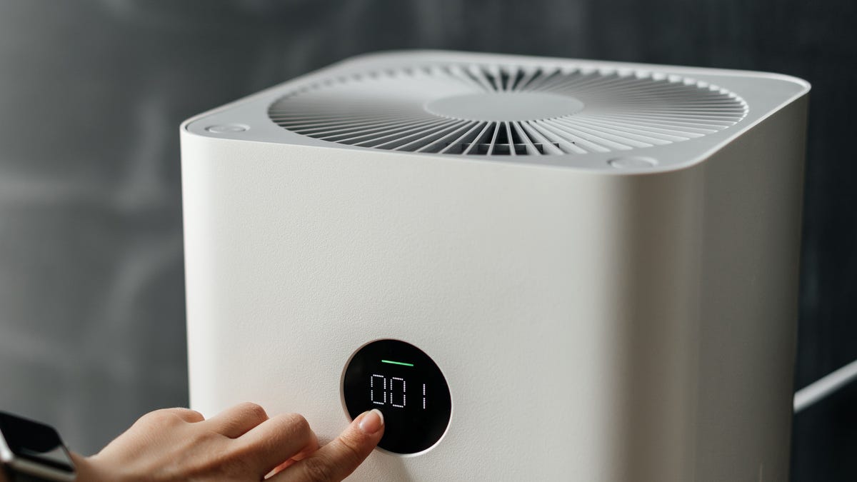 close up of an air purifier