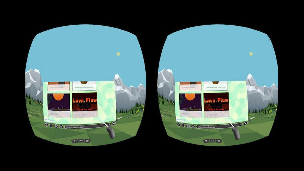 Mozilla's Firefox Reality browser generates the dual images necessary for creating the 3D view of virtual reality goggles.