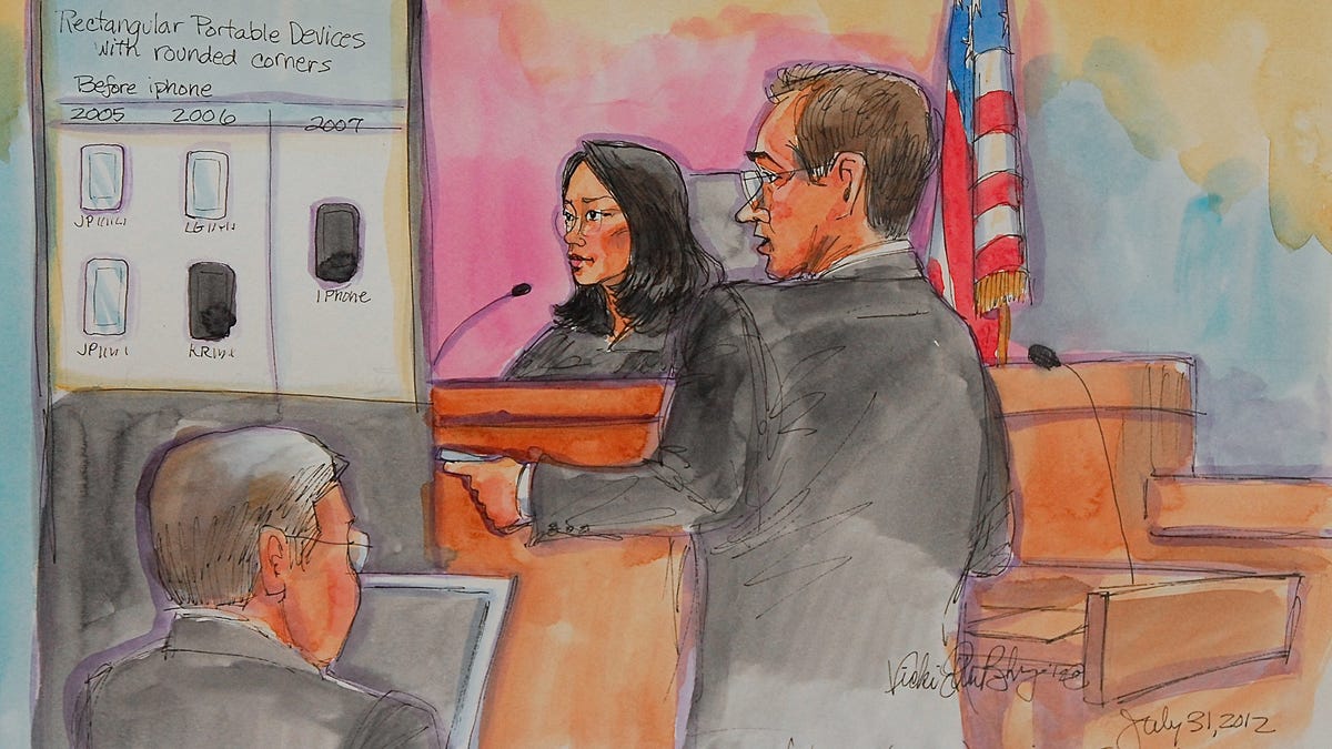 Samsung's attorney Charles Verhoeven earlier in the trial.