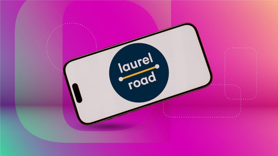 Laurel Road logo on phone