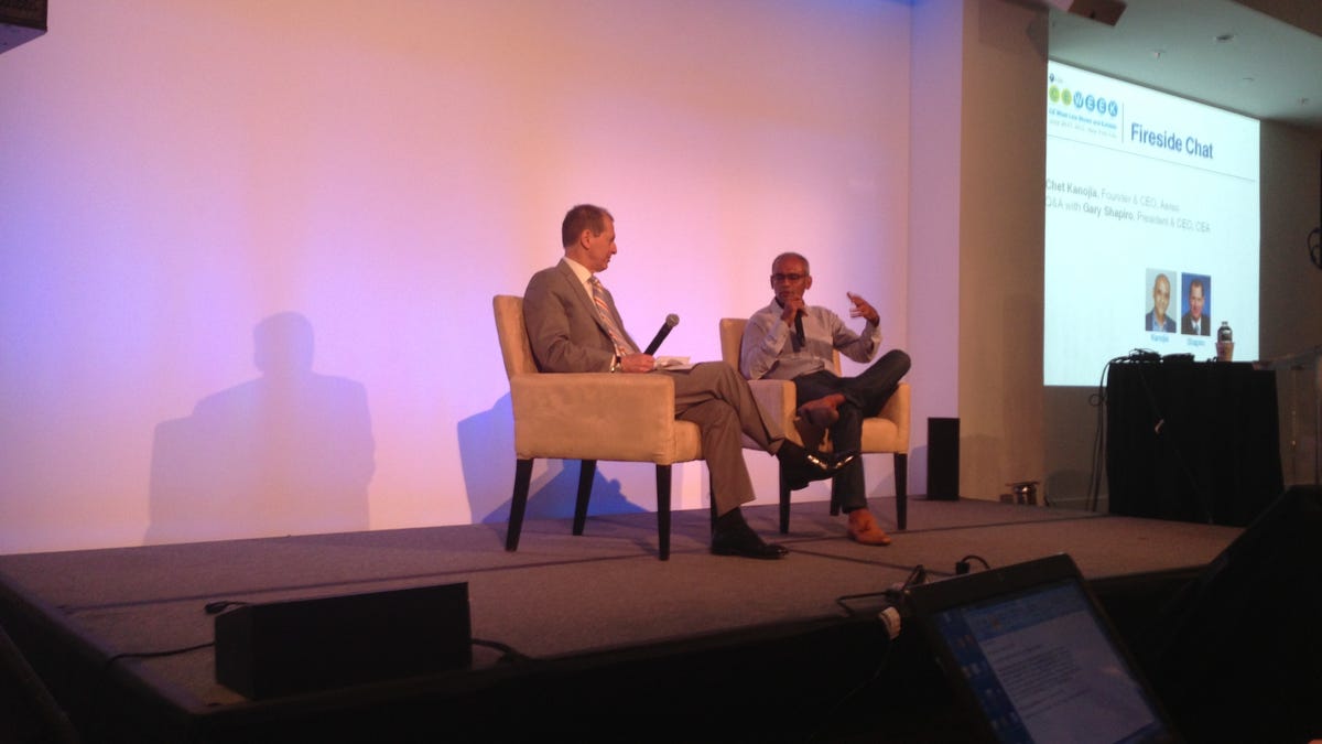 Aereo's CEO on a stage