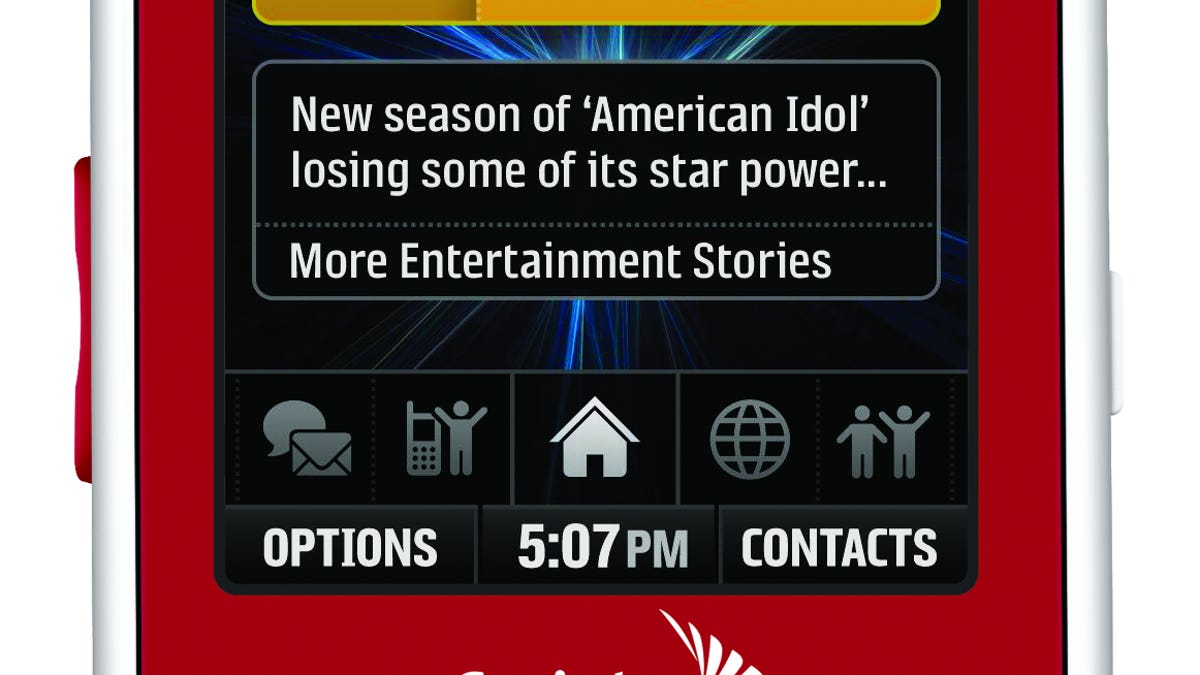 A shot of the One Click interface as seen on the Samsung Highnote