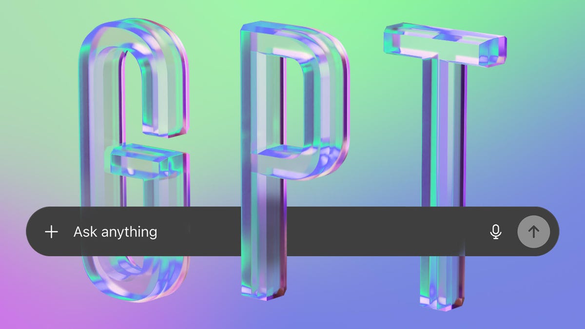 A ChatGPT logo on a colorful background.