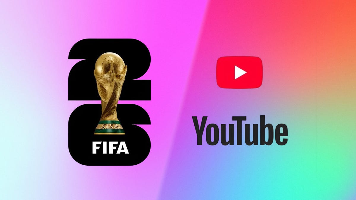 fifa logo with youtube logo on colorful background