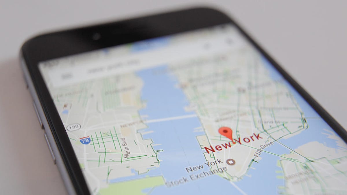 Google Maps on an iPhone.