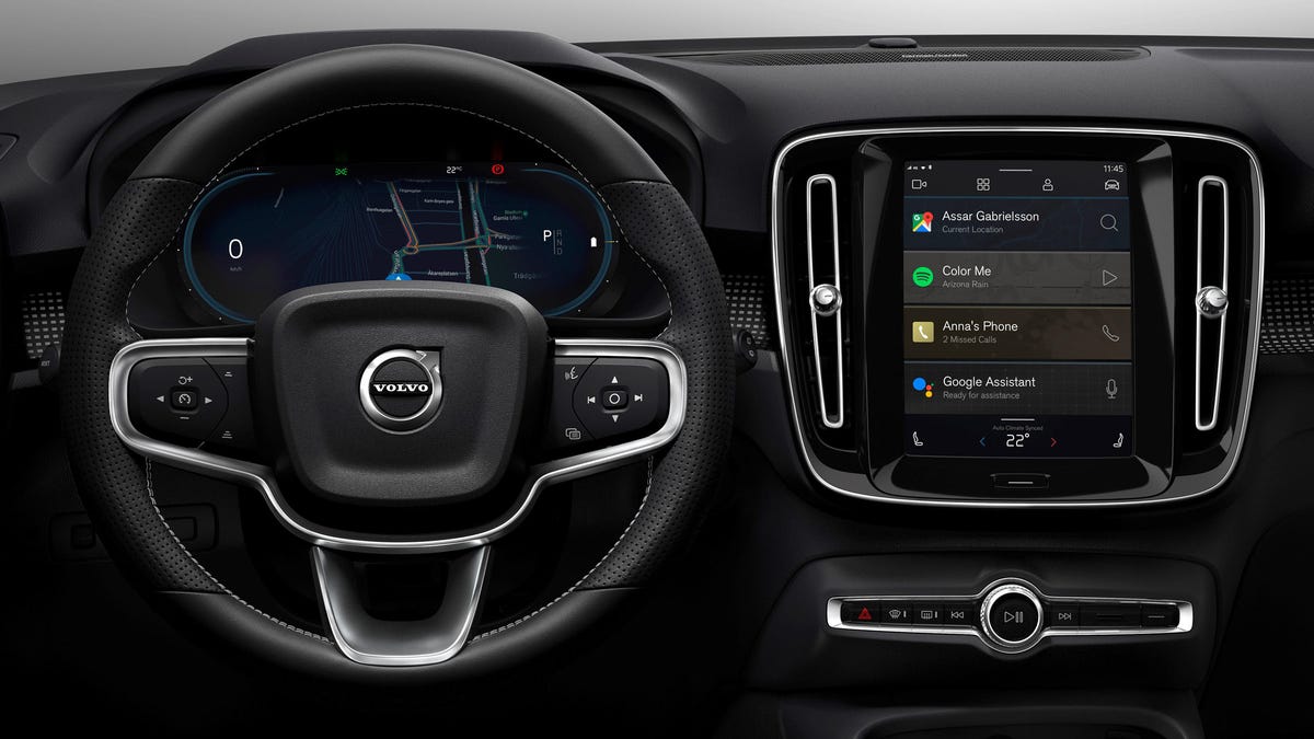 Electric Volvo XC40 Android-powered infotainment system