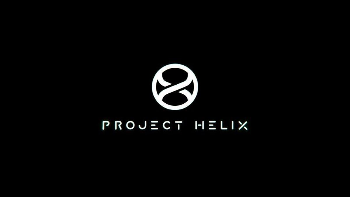 A black background with a circular symbol that resembles the number 8 or an infinity symbol and the words PROJECT HELIX below it.