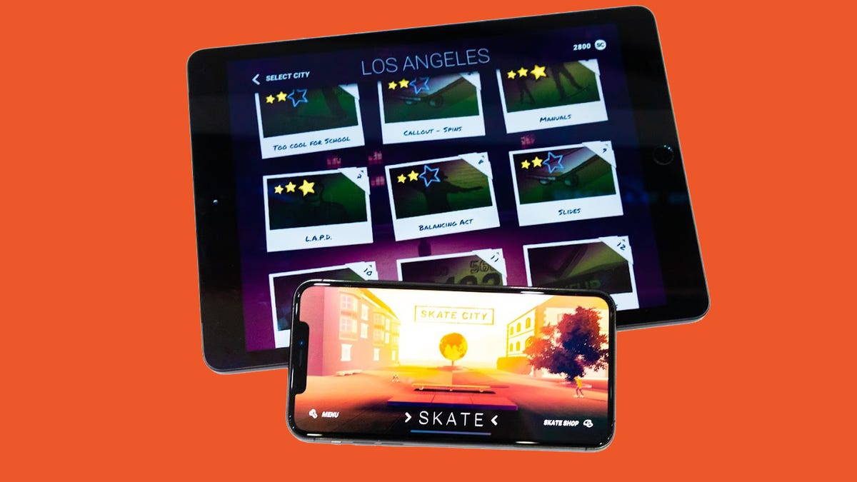 Playing Apple Arcade video games on an iPhone