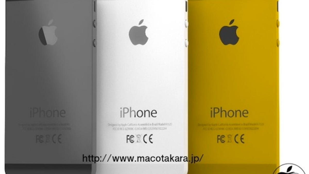 iPhone 5S with rumored gold color option, according to Japanese-language site Macotakara. Notice the dual-LED flash, compared to the single flash on the iPhone 5.
