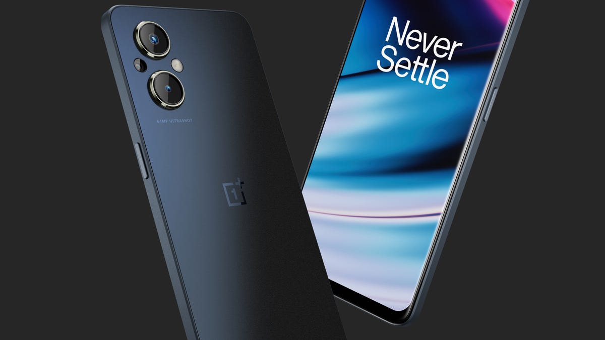 A front and back view of the OnePlus N20 5G