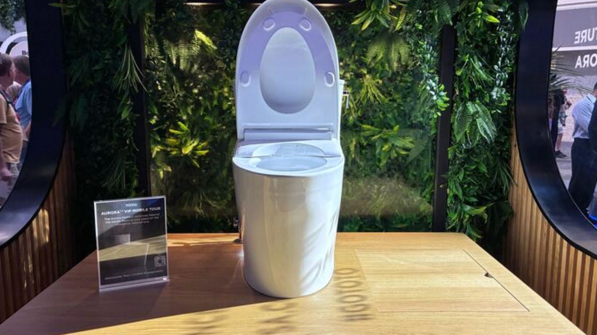 White toilet display