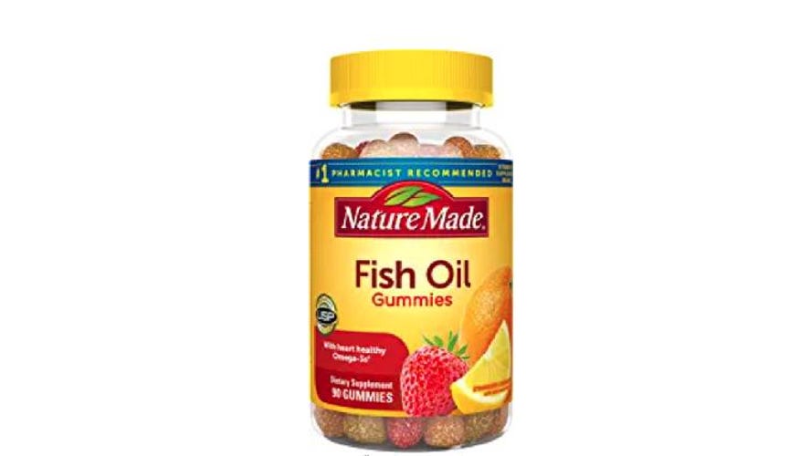 Bottle of Nature Made Fish Oil Gummies supplements