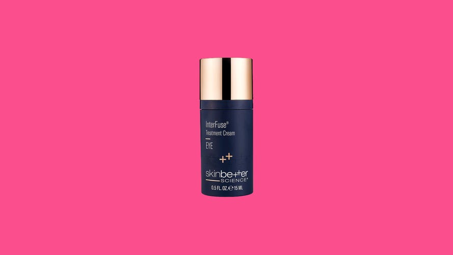 Skinbetter Science's InterFuse Treatment Cream Eye on colorful background