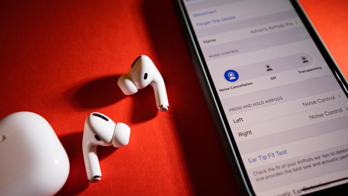 Apple phone with earbuds