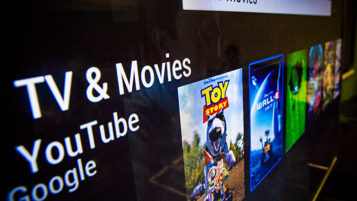 The new Google TV interface.