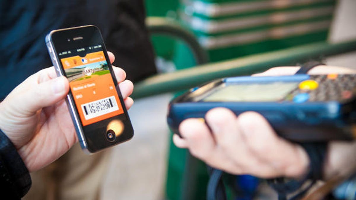 Apple's Passbook at a San Francisco Giants game.