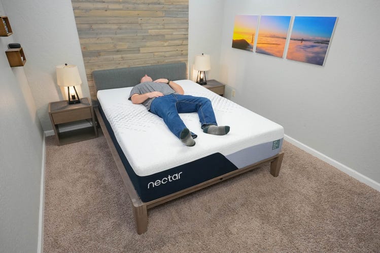 Nectar Premier Memory Foam Mattress Back Sleeper 