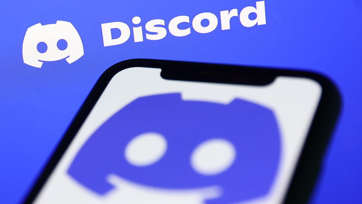 Discord logo on a smartphone screen