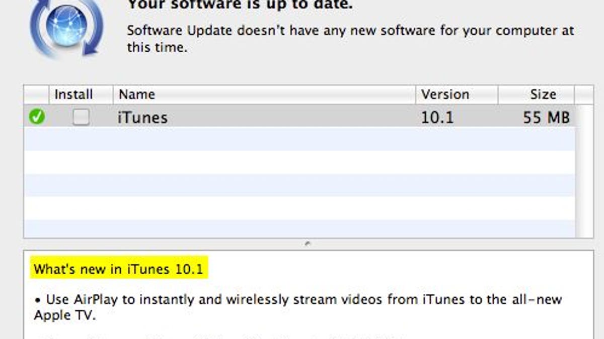 iTunes 10.1 is here, but the much-anticipated AirPrint feature isn't--and neither is iOS 4.2.