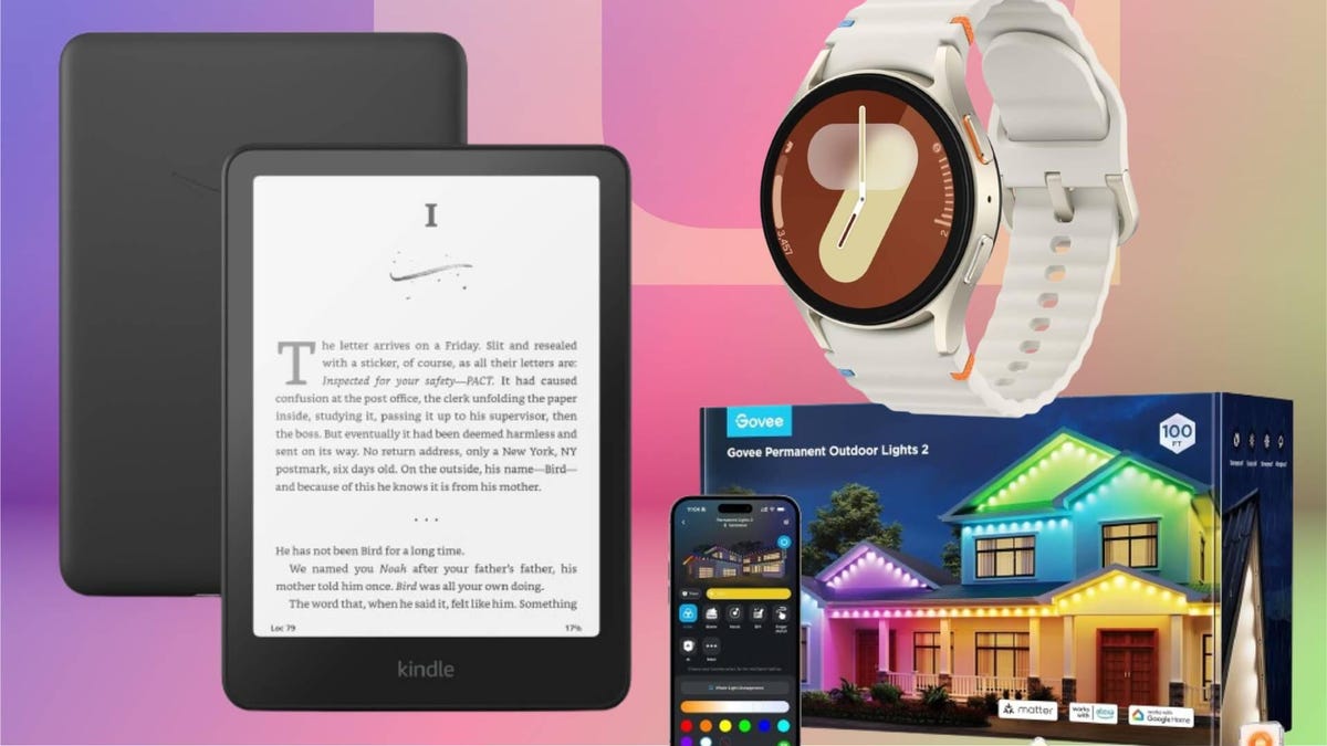 Amazon Kindle Paperwhite, Samsung Galaxy Watch 7, Govee Permanent Outdoor Lights