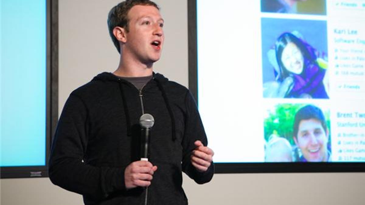 Facebook CEO Mark Zuckerberg
