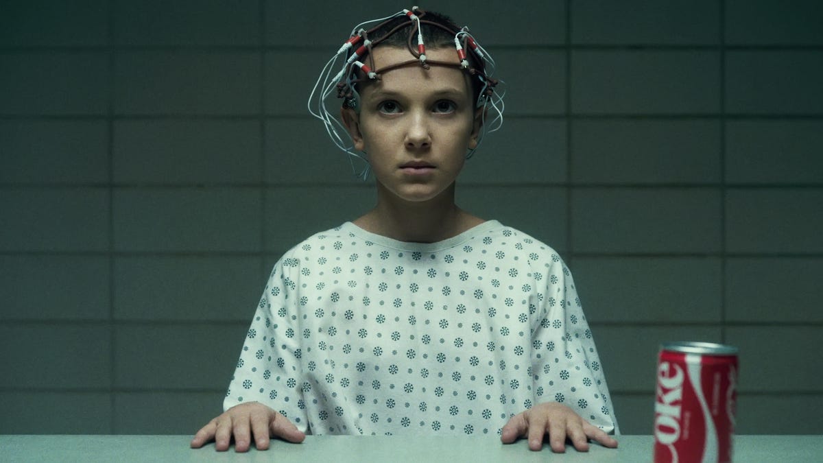 "Stranger Things" character Eleven is tested for telekinesis.