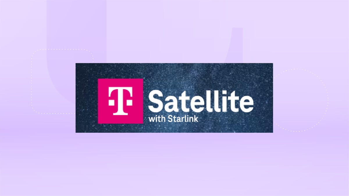 the T-Satellite logo from T-Mobile on a purple gradient background