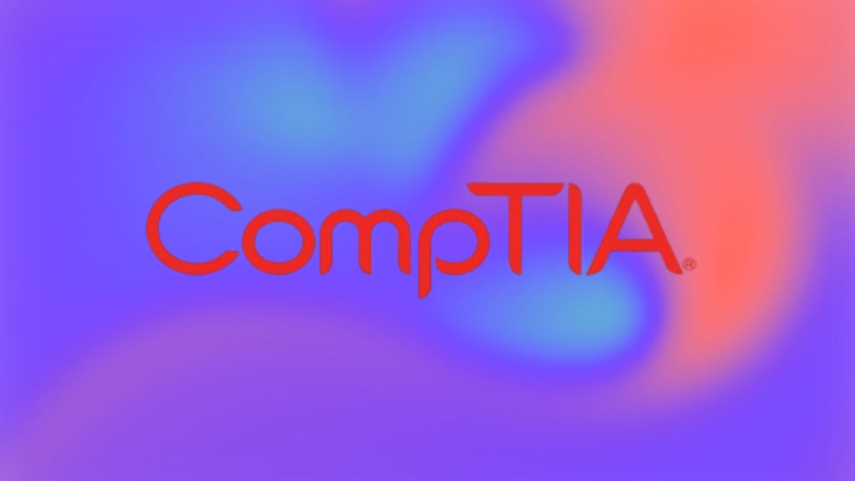 The CompTIA logo from CompTIA.org is displayed against a black background.