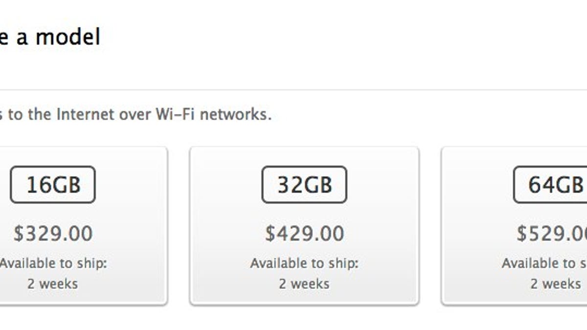 Apple's iPad Mini shipments.