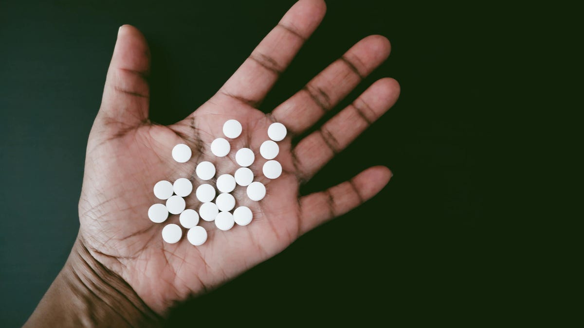 Hand with melatonin.