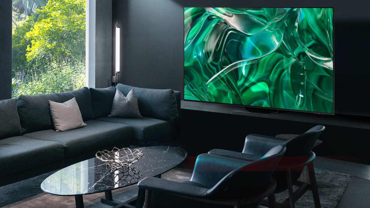 Samsung TV shown in a living room