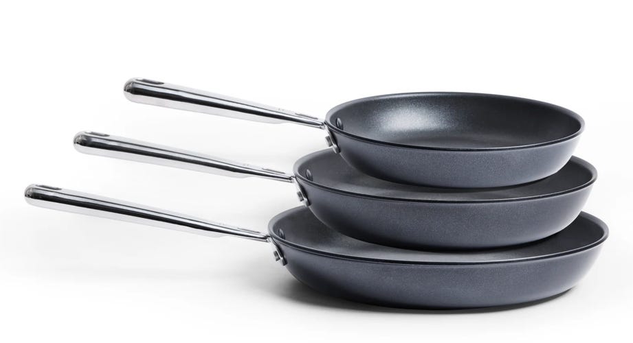 3 nonstick frying pans